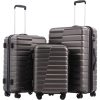Luggage Expandable Suitcase PC ABS TSA Luggage 3 Piece Set Lock Spinner Carry