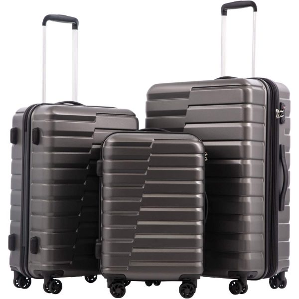 Luggage Expandable Suitcase PC ABS TSA Luggage 3 Piece Set Lock Spinner Carry