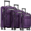 Luggage Sets 3 Piece Softside Expandable Lightweight Durable Suitcase Sets Double Spinner Wheels TSA Lock