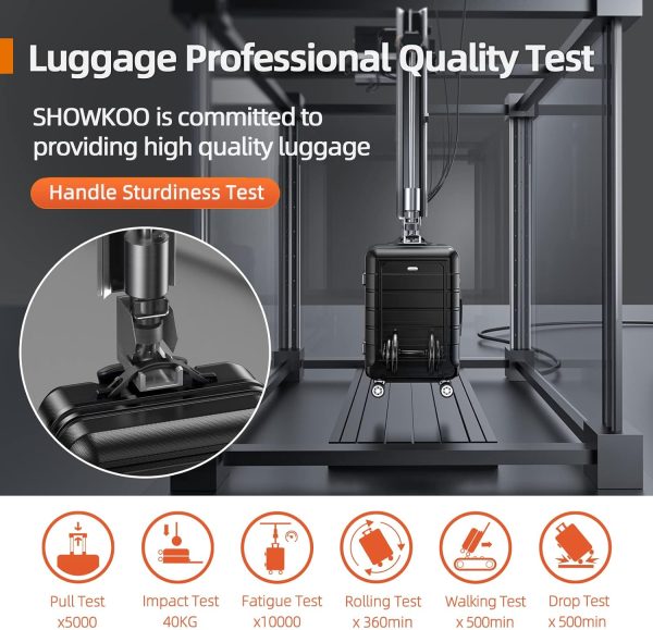SHOWKOO Luggage Sets Expandable PC+ABS Durable Suitcase Sets Double Wheels TSA Lock Pink 3pcs