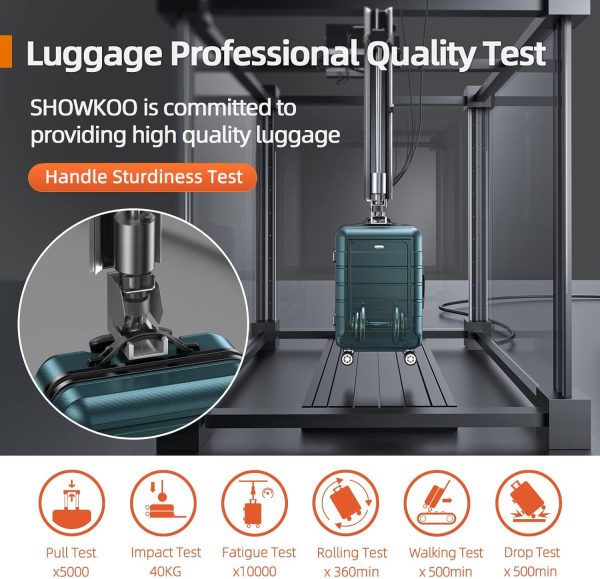 SHOWKOO Luggage Sets Expandable PC+ABS Durable Suitcase Sets Double Wheels TSA Lock Pink 3pcs
