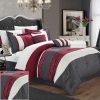 Chic Home Caleb Hotel Collection Burgundy 6-Piece Comforter Set