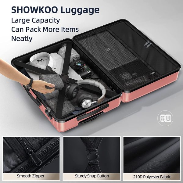 Luggage Sets Expandable ABS Hardshell 3pcs Clearance Luggage Hardside Lightweight Durable Suitcase sets Spinner Wheels Suitcase with TSA Lock