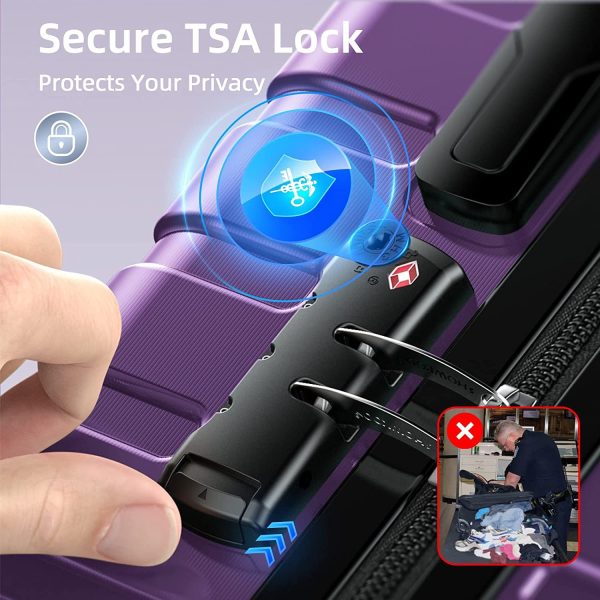 Luggage Sets Expandable ABS Hardshell 3pcs Clearance Luggage Hardside Lightweight Durable Suitcase sets Spinner Wheels Suitcase with TSA Lock