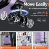 SHOWKOO Luggage Sets Expandable PC+ABS Durable Suitcase Sets Double Wheels TSA Lock Pink 3pcs