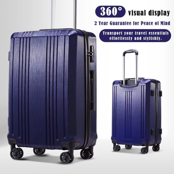 Luggage Expandable Suitcase PC+ABS 3 Piece Set with TSA Lock Spinner 20in24in28in