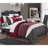 Chic Home Caleb Hotel Collection Burgundy 6-Piece Comforter Set