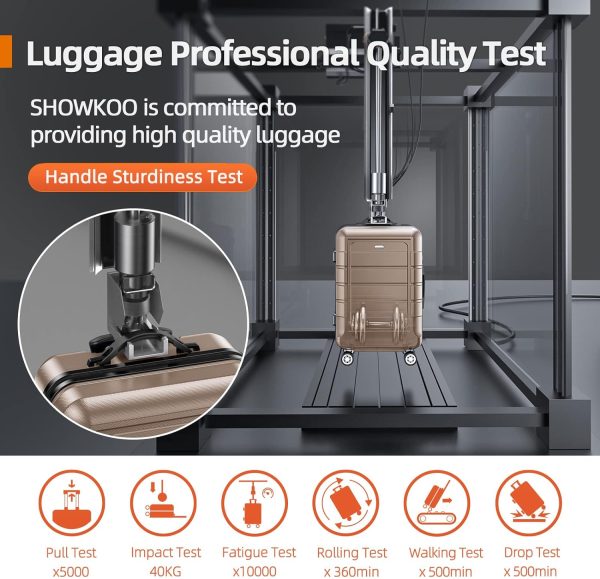 SHOWKOO Luggage Sets Expandable PC+ABS Durable Suitcase Sets Double Wheels TSA Lock Pink 3pcs