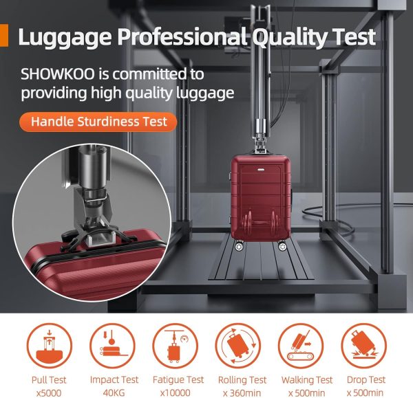 SHOWKOO Luggage Sets Expandable PC+ABS Durable Suitcase Sets Double Wheels TSA Lock Pink 3pcs
