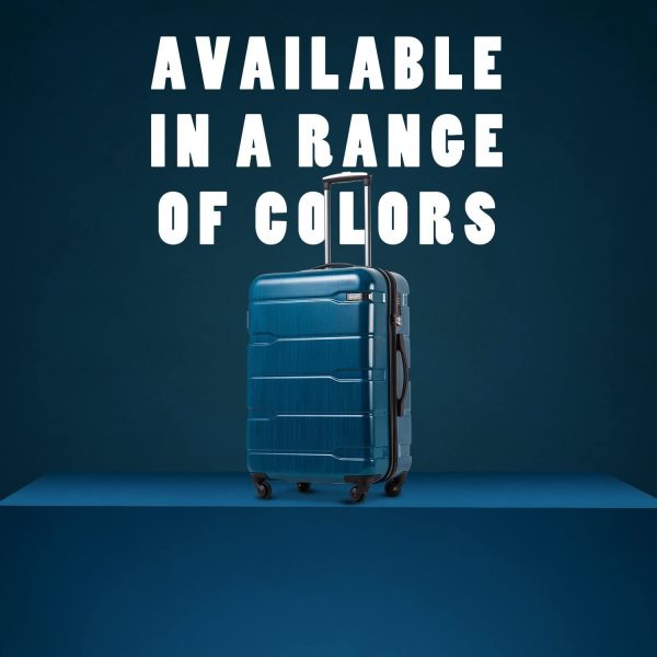 Luggage Expandable 3 Piece Sets PC+ABS Spinner Suitcase Built-In TSA lock 20 inch 24 inch 28 inch