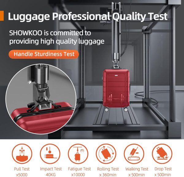SHOWKOO Luggage Sets Expandable PC+ABS Durable Suitcase Sets Double Wheels TSA Lock Pink 3pcs