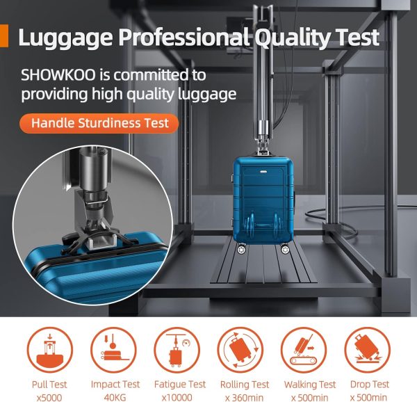 SHOWKOO Luggage Sets Expandable PC+ABS Durable Suitcase Sets Double Wheels TSA Lock Pink 3pcs