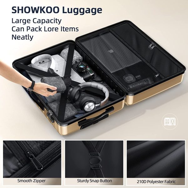 Luggage Sets Expandable ABS Hardshell 3pcs Clearance Luggage Hardside Lightweight Durable Suitcase sets Spinner Wheels Suitcase with TSA Lock