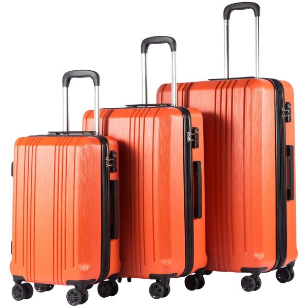Luggage Expandable Suitcase PC+ABS 3 Piece Set with TSA Lock Spinner 20in24in28in
