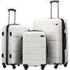 Luggage Expandable 3 Piece Sets PC+ABS Spinner Suitcase Built-In TSA lock 20 inch 24 inch 28 inch