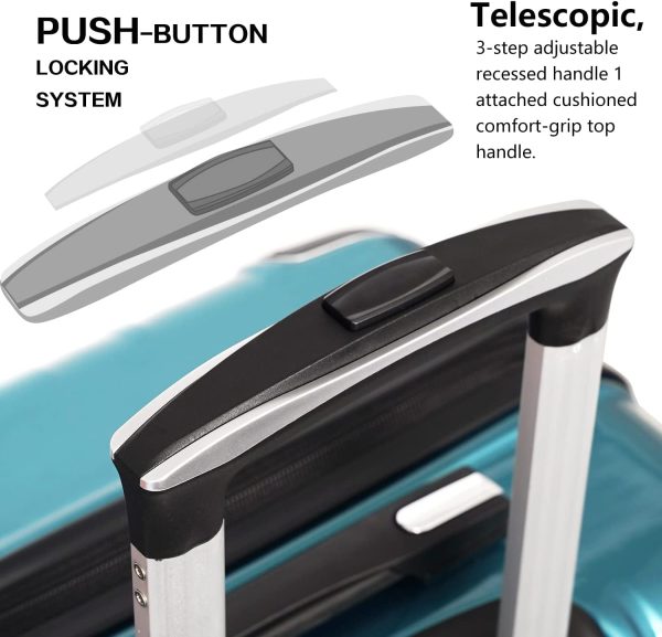 Luggage Expandable 3 Piece Sets PC+ABS Spinner Suitcase