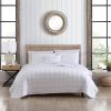 Stone Cottage Floral Trellis Cotton White 4 Piece Quilt Bonus Set