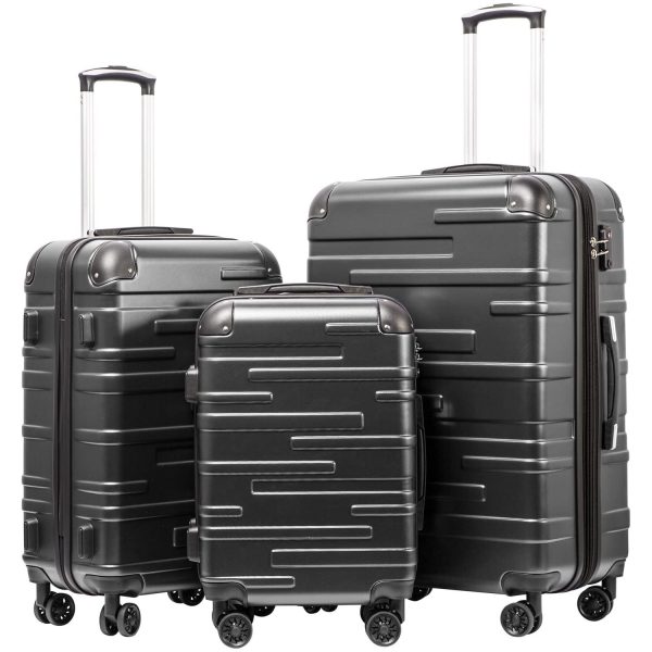Luggage Expandable Suitcase 3 Piece Set with TSA Lock Spinner 20in24in28in