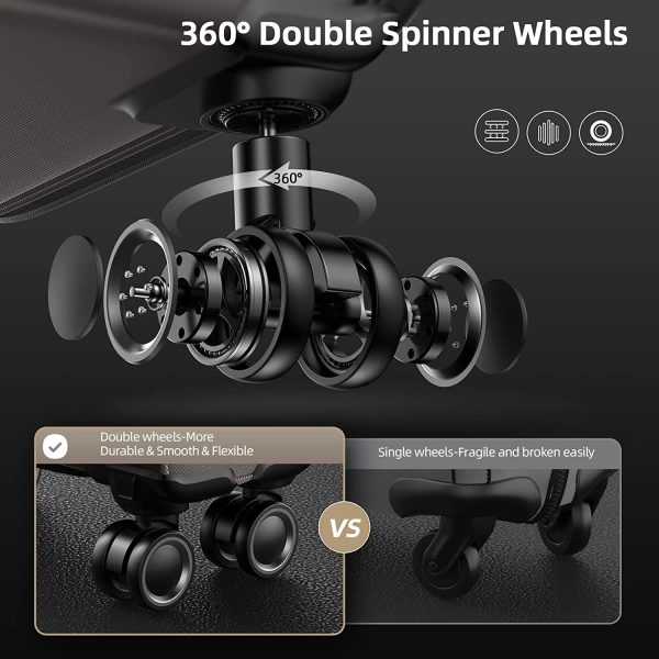 Luggage Sets 3 Piece Softside Expandable Lightweight Durable Suitcase Sets Double Spinner Wheels TSA Lock