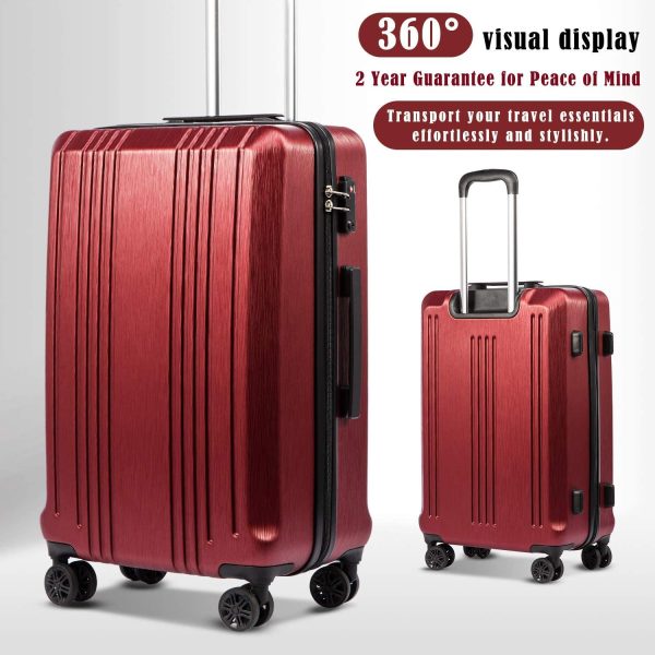 Luggage Expandable Suitcase PC+ABS 3 Piece Set with TSA Lock Spinner 20in24in28in