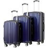 Luggage Expandable 3 Piece Sets PC+ABS Spinner Suitcase
