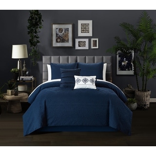 Chic Home Mya 5 Piece Embossed Scroll Pattern Comforter Set