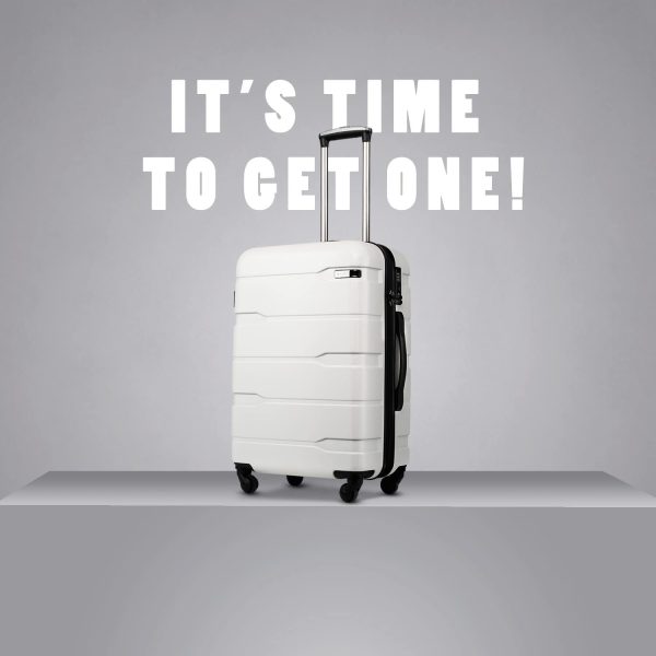 Luggage Expandable 3 Piece Sets PC+ABS Spinner Suitcase Built-In TSA lock 20 inch 24 inch 28 inch