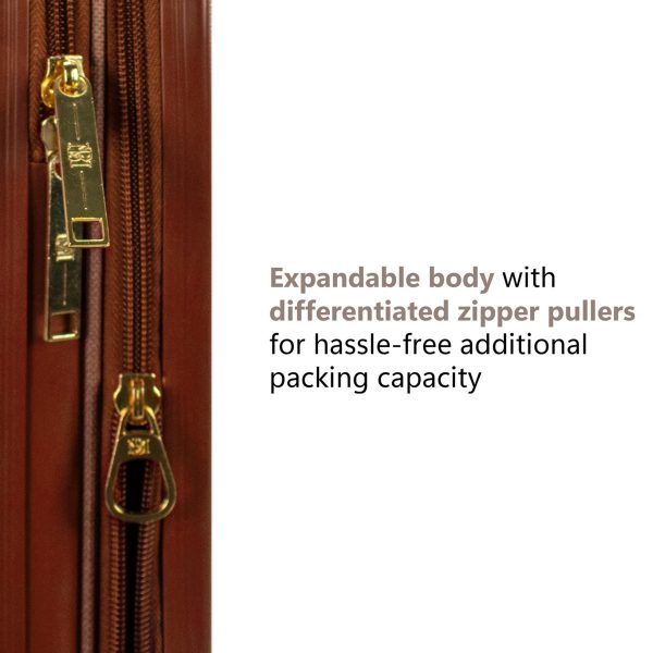 Mia 3 Piece Expandable Retro Luggage Set
