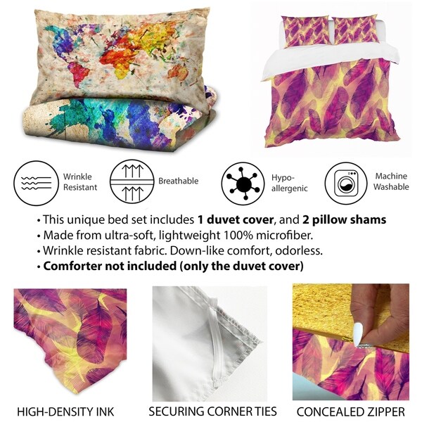 Designart 'Abstract Retro Geometrical Design II' Mid-Century Duvet Cover Set