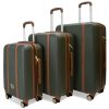 Mia 3 Piece Expandable Retro Luggage Set