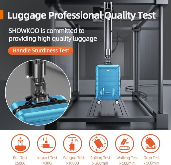 SHOWKOO Luggage Sets Expandable PC+ABS Durable Suitcase Sets Double Wheels TSA Lock Pink 3pcs