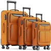 Luggage Sets 3 Piece Softside Expandable Lightweight Durable Suitcase Sets Double Spinner Wheels TSA Lock