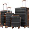 Coolife Luggage 3 Piece Set Suitcase Spinner Hardshell Lightweight TSA Lock