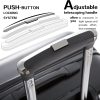 Luggage Expandable 3 Piece Sets PC+ABS Spinner Suitcase Built-In TSA lock 20 inch 24 inch 28 inch