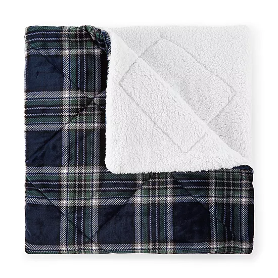 North Pole Trading Co. Mink To Sherpa Reversible Throw
