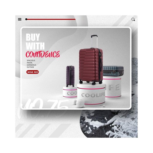 Luggage Expandable Suitcase PC ABS TSA Luggage 3 Piece Set Lock Spinner Carry