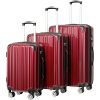 Luggage Expandable 3 Piece Sets PC+ABS Spinner Suitcase