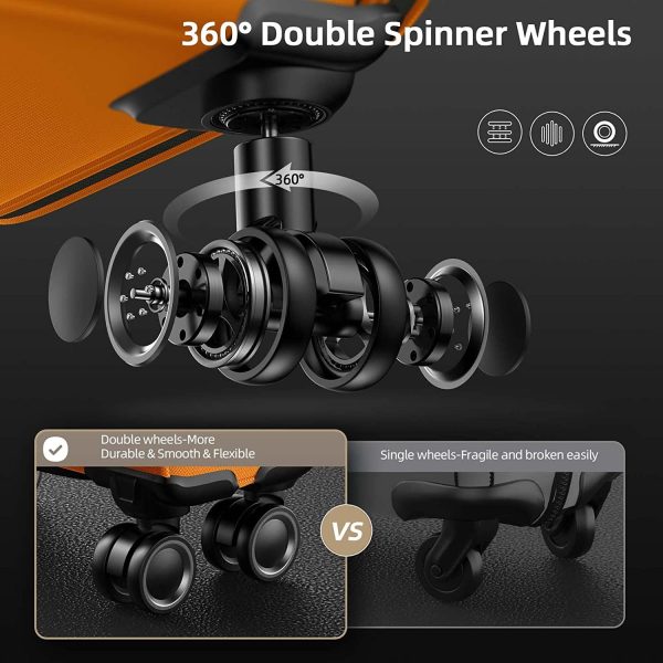 Luggage Sets 3 Piece Softside Expandable Lightweight Durable Suitcase Sets Double Spinner Wheels TSA Lock