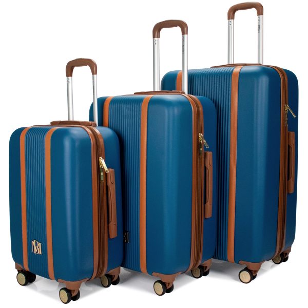 Mia 3 Piece Expandable Retro Luggage Set