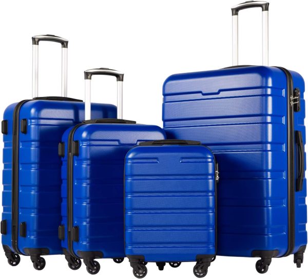 Coolife Luggage 3 Piece Set Suitcase Spinner Hardshell Lightweight TSA Lock