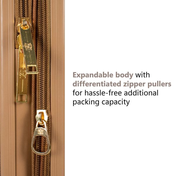 Snakeskin 3 Piece Expandable Luggage Set