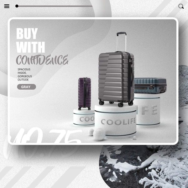 Luggage Expandable Suitcase PC ABS TSA Luggage 3 Piece Set Lock Spinner Carry