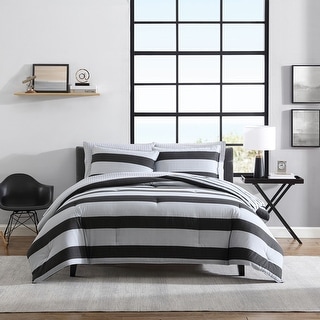 Nautica Lawndale Cotton Grey Duvet Cover Set
