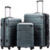 Luggage Expandable 3 Piece Sets PC+ABS Spinner Suitcase Built-In TSA lock 20 inch 24 inch 28 inch
