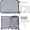 Luggage 3 Piece Sets PC+ABS Spinner Suitcase