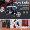 SHOWKOO Luggage Sets Expandable PC+ABS Durable Suitcase Sets Double Wheels TSA Lock Pink 3pcs