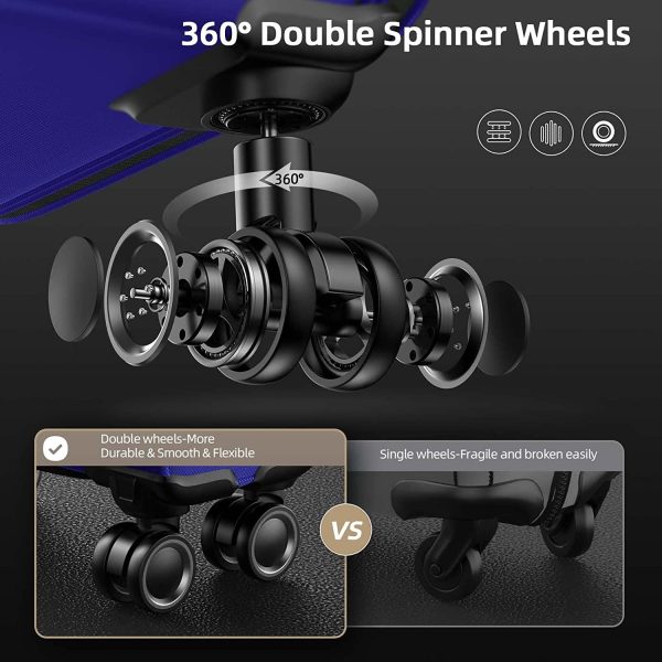 Luggage Sets 3 Piece Softside Expandable Lightweight Durable Suitcase Sets Double Spinner Wheels TSA Lock