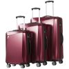 Luggage 3 Piece Sets PC+ABS Spinner Suitcase