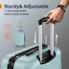 SHOWKOO Luggage Sets Expandable PC+ABS Durable Suitcase Sets Double Wheels TSA Lock Pink 3pcs