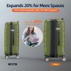 SHOWKOO Luggage Sets Expandable PC+ABS Durable Suitcase Sets Double Wheels TSA Lock Pink 3pcs